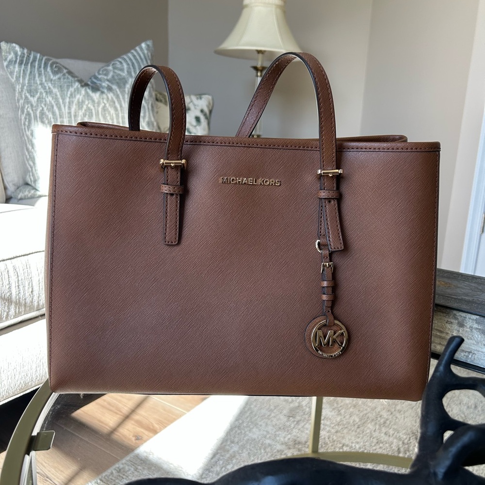 Michael Kors Brown Saffiano Leather Tote